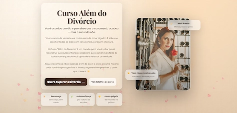 Landing Page de alta conversão focada para vendas de cursos.