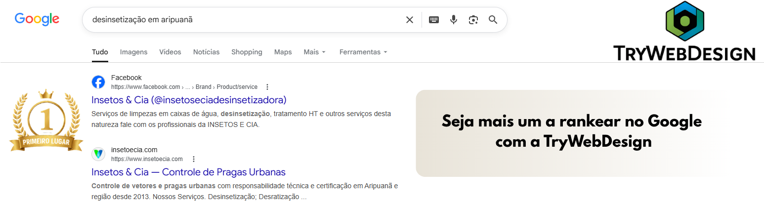 Resultado Google Inseto e Cia